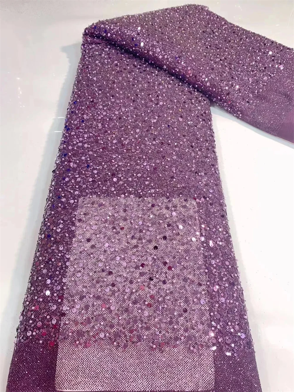 African Beads Velvet Laces Fabrics 2024 High Quality Luxury Nigerian Sequins Mesh Lace Fabrics For Party Wedding Dress Sewing