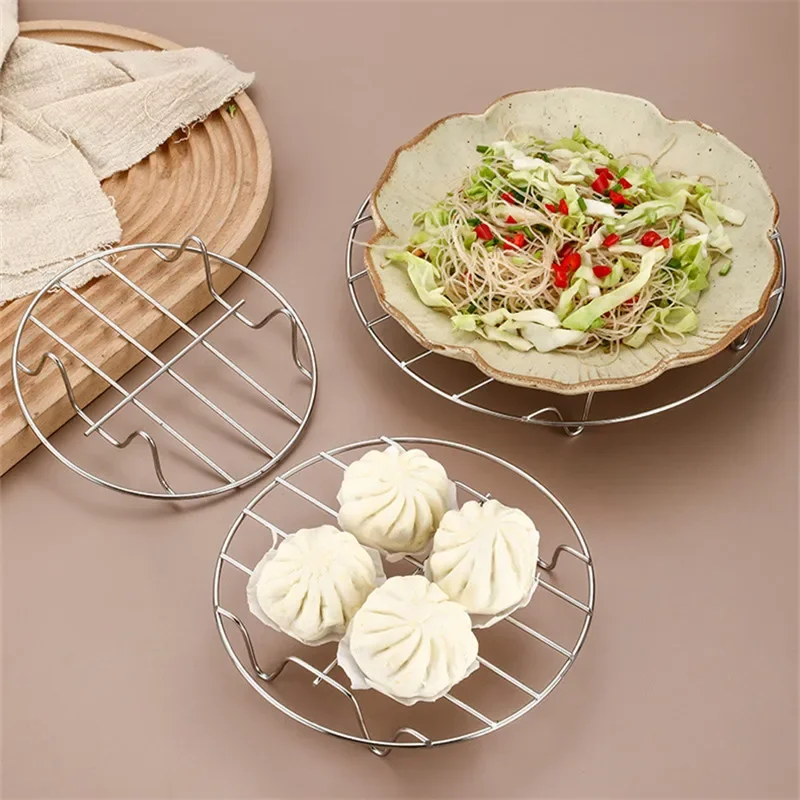 Edelstahl Kochgeschirr Dampfer Rack Kochen Backen Topf Stehen Airfryer Grill Lebensmittel Zubehör Küche Dampfenden Racks