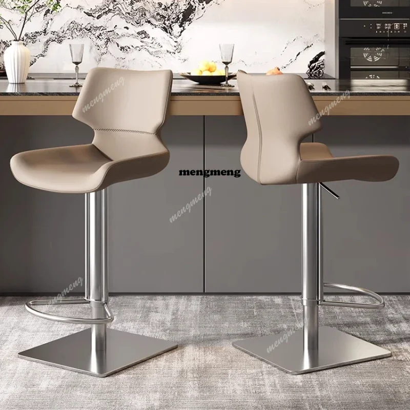 Adjustable Luxury Bar Stools Height Commercial Silver Design Dining Bar Stools Modern Minimalist Sgabello Cucina Alto Furniture