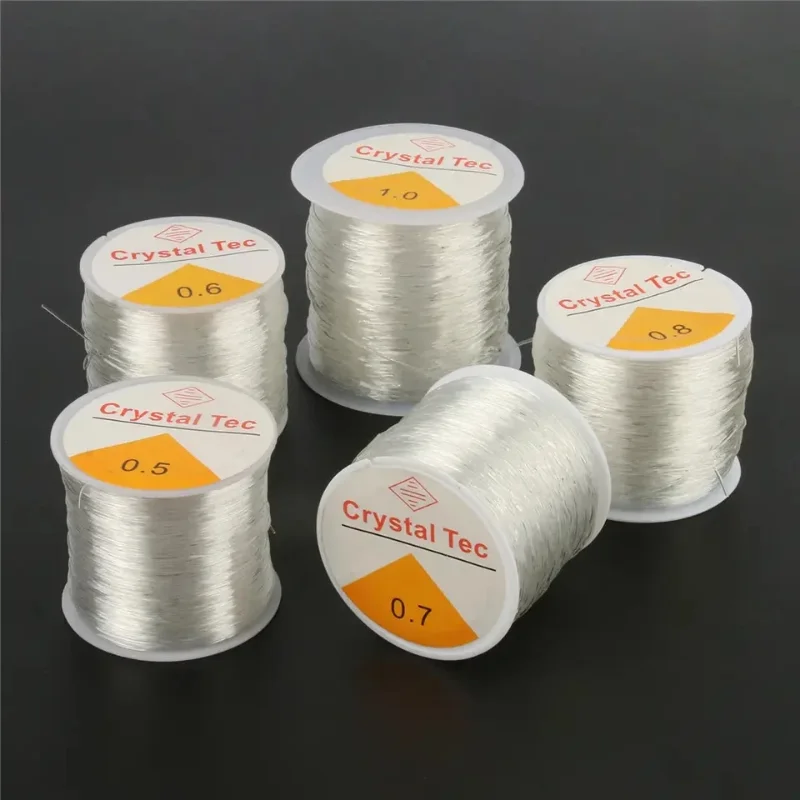 Transparent Elastic Thread Cord Crystal String Line Beading Cord Strings for Jewelry Making Beading Bracelet Necklace DIY Sewing