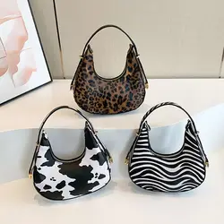 Women Fashion Soft PU Leather Shoulder Bag Female Large Capacity Handbags Portable Casual Commuting Bag Underarm Bags