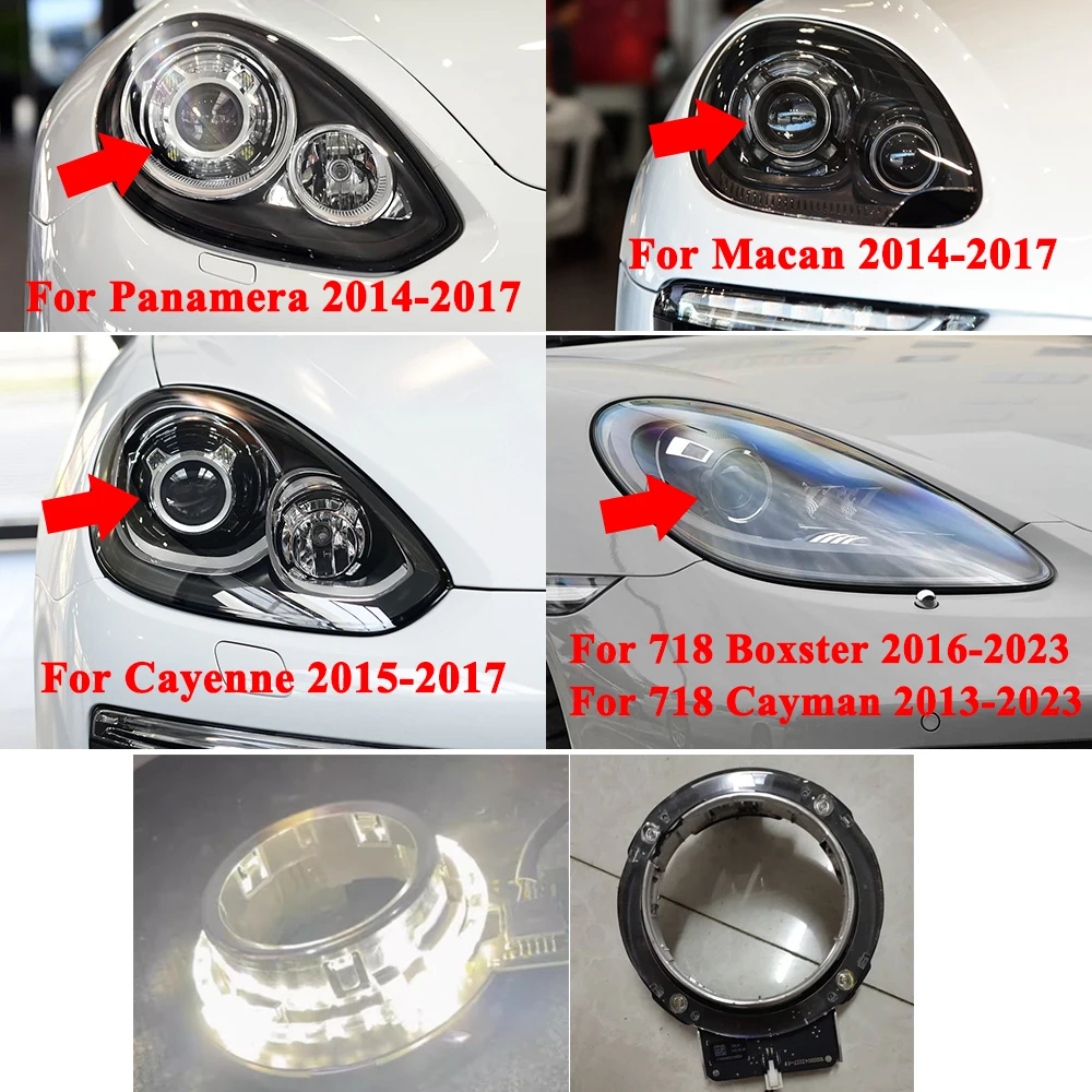 白色 LED ボードヘッドランプ DRL バラスト回路光源チップポルシェカイエンマカンパナメーラ 718 ケイマンボクスター