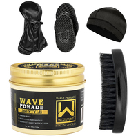Natural Shea Butter Wave Control Pomade Strong Hold Layered Hair Clay High Shine Nourish Scalp 360 Style Wave Styling Hair Cream