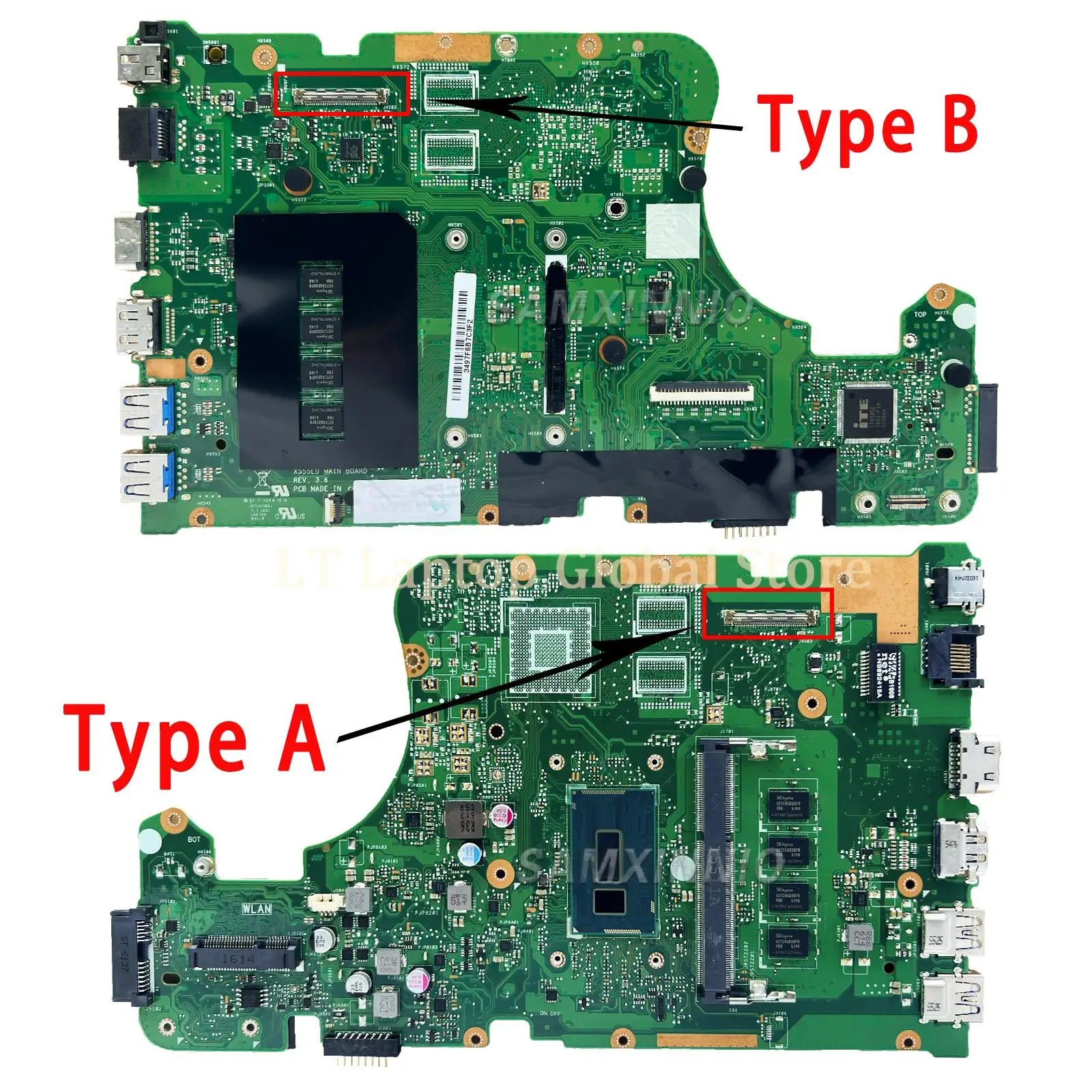 X555la mainboard für asus x555lab a555la k555la f555la x555ld x555lb Laptop-Motherboard i3 i5 i7 4./5. Generation CPU 4g-ram lvds/edp