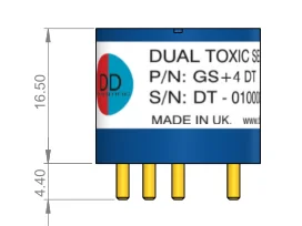 1PCS DDS DUAL TOXIC SENSOR GS+4DT GS-4DT CO/H2S Carbon monoxide sensor CO H2S GAS SENSOR new and original