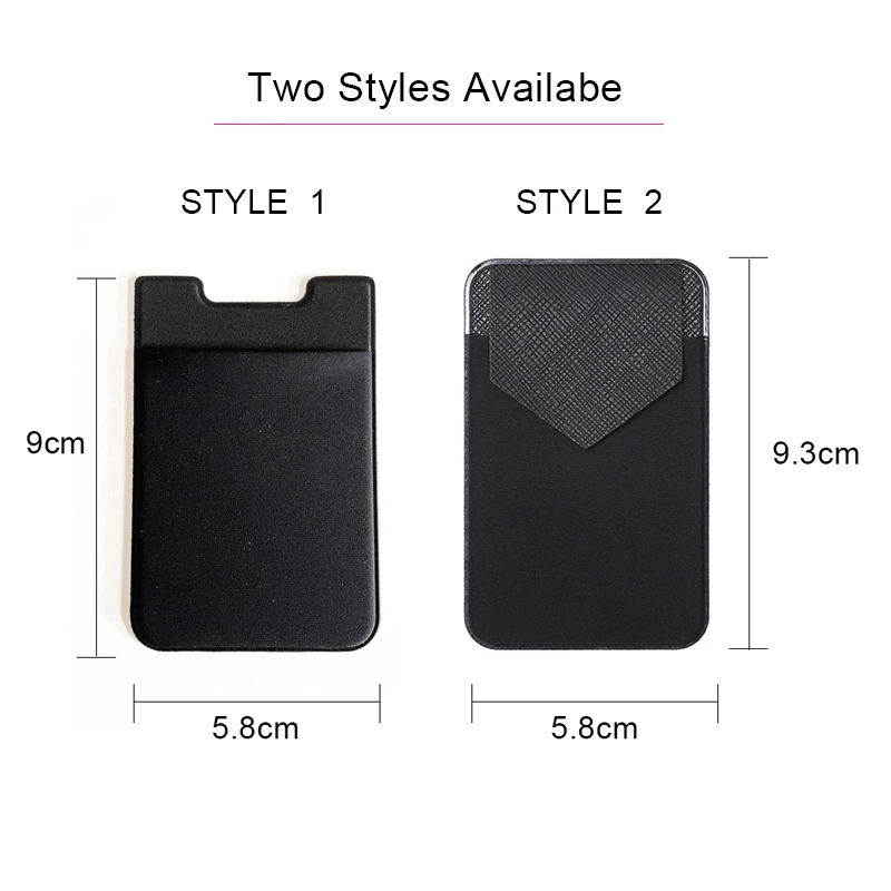 YUECIMIE Adhesive Elasticity Sticker Phone Pocket Cell Phone Stick On Card Wallet Stretchy Credit ID Card Holder Pouch Sleeve