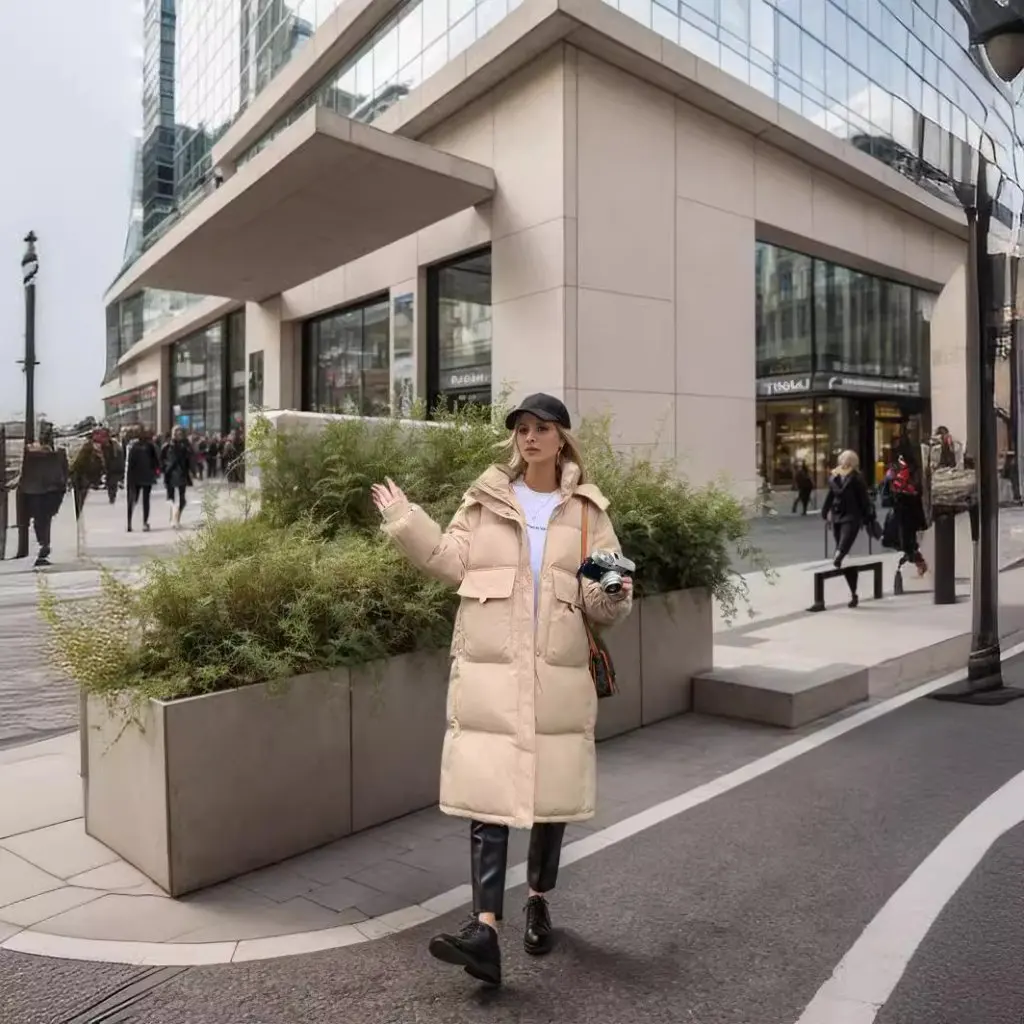 겨울 여성용 솜 패딩 재킷 중간 길이 무릎 아래 다용도 슬림 핏 패션 코트 학생용 신상품