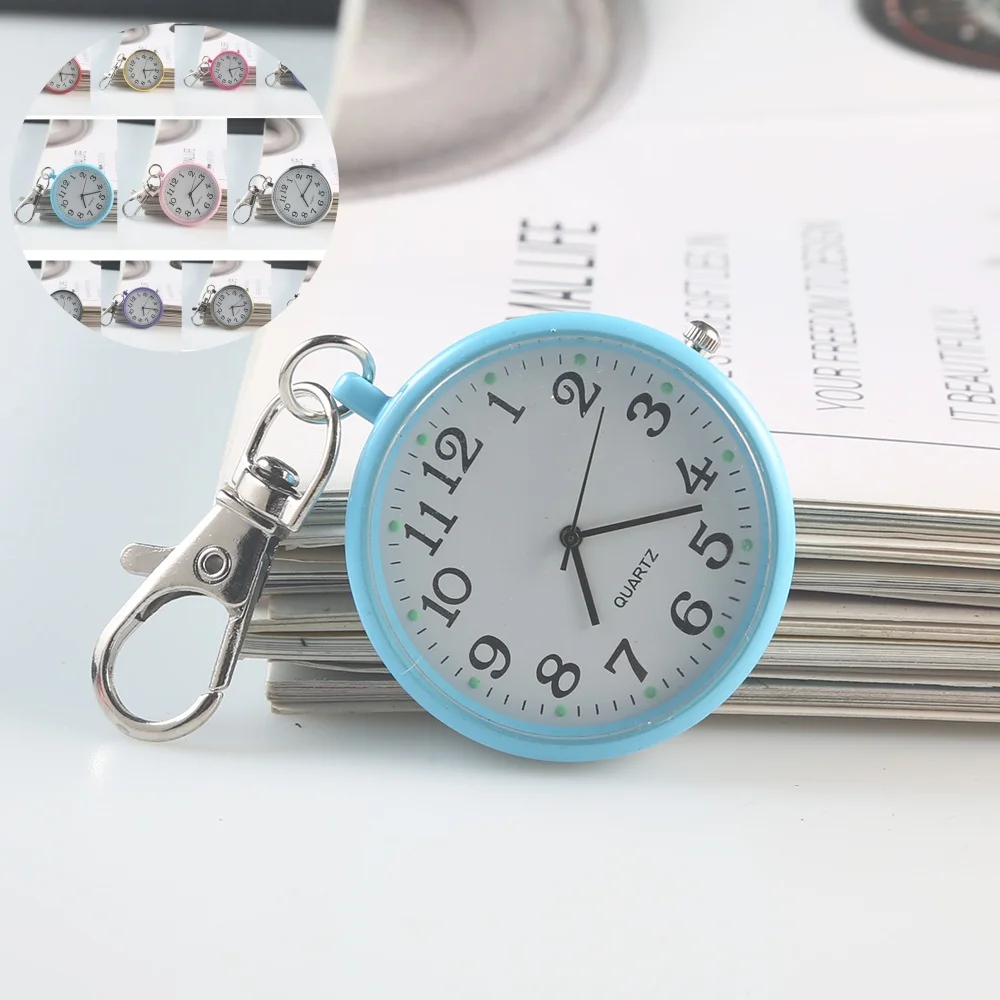 1PCS Pocket Watch Keychain Vintage Quartz Pocket Watch for Kids Nurses Student Antique Style Locket Fob Watch