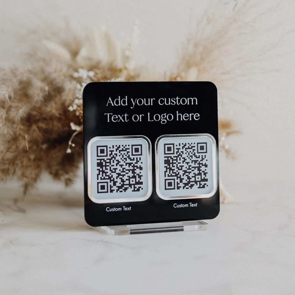 Custom QR Code Sign with Base Scan to Pay Sign Social Media Sign Personalized Christmas Gift Business Home Decor Custom Sign