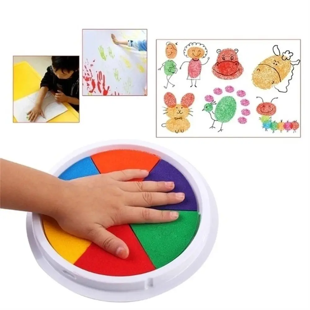 Tampon encreur de peinture au doigt pour enfants, jouet pour enfants, sans graffiti, boue d'impression lavable, bricolage, encre de peinture au doigt