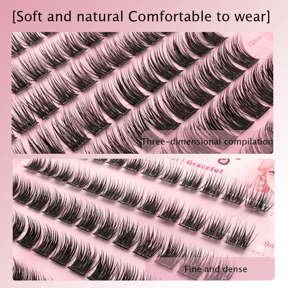 DIY Cluster Lashes | Self-Adhesive Lash Clusters, Glue-Free, Easily Create a Full & Natural Look for Everyday Wear.