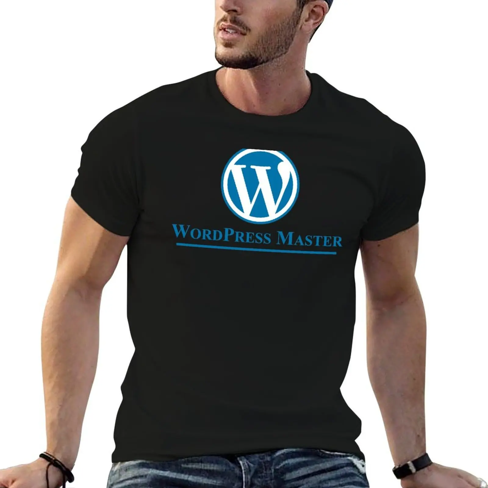 تي شيرت Wordpress Master تي شيرت رجالي فاخر تي شيرت جرافيك