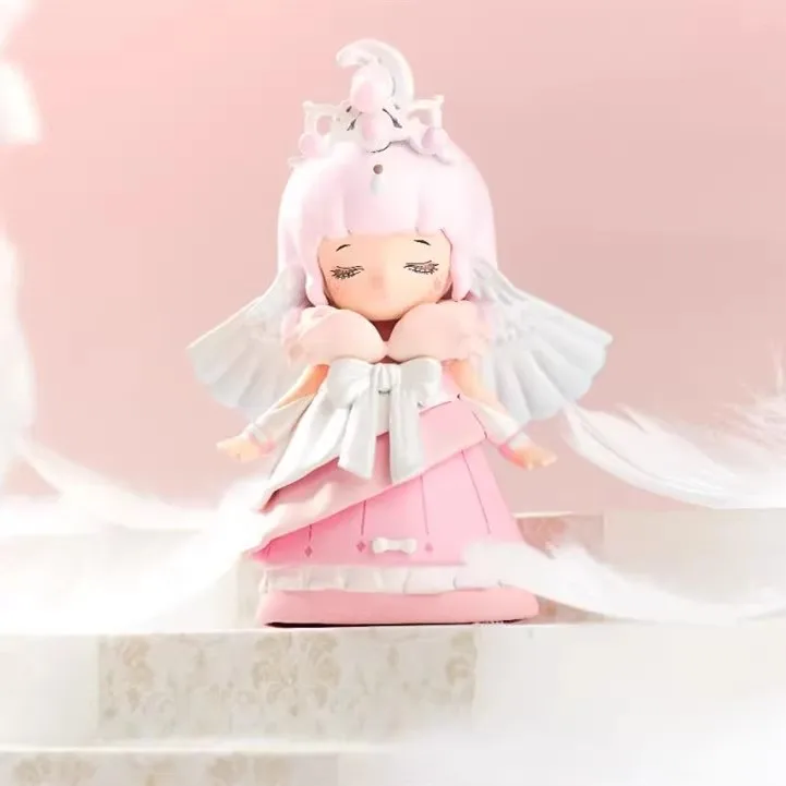 

Liroro Pink Castle Series Blind Box Doll Cute Handmade Cartoon Desktop Ornament For Girls Fashion Festival Gift