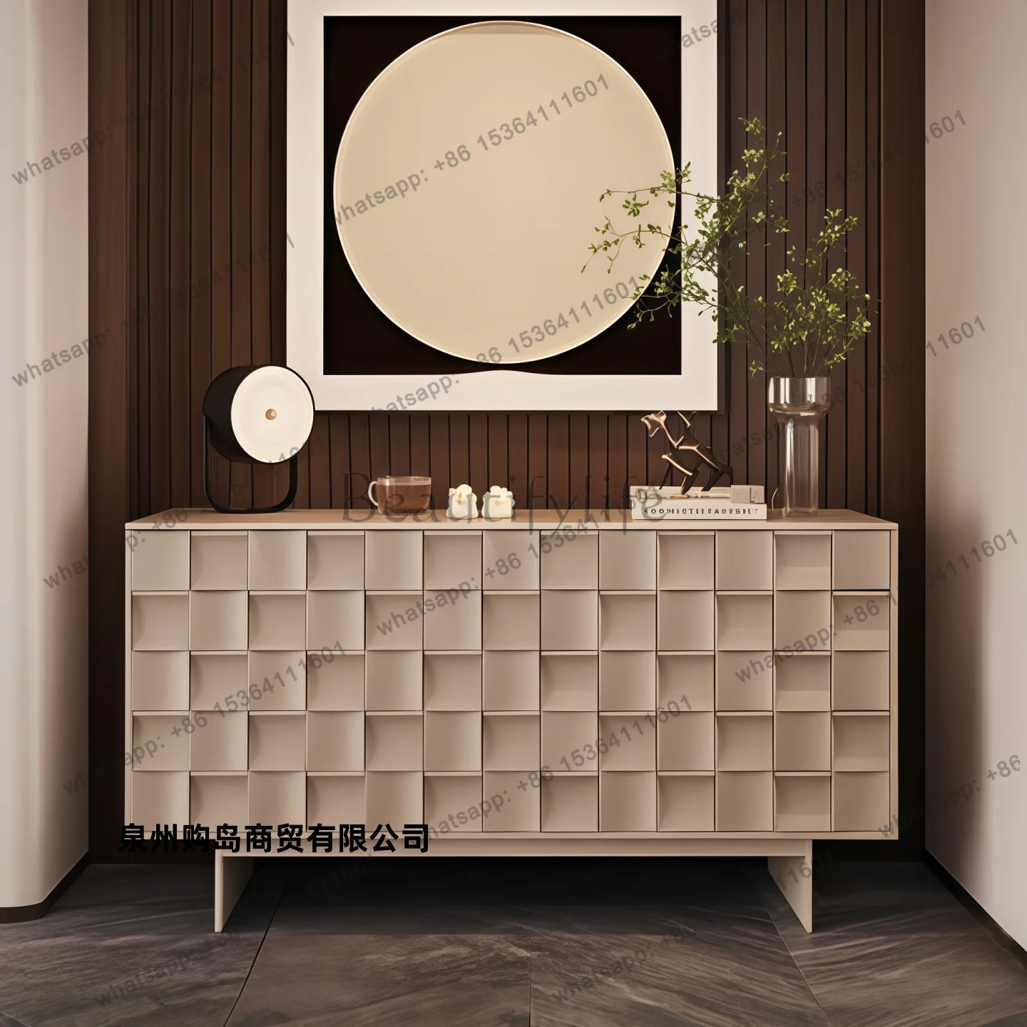 Original Italian minimalist paint dining side cabinet entry storage porch storage decorative cabinet