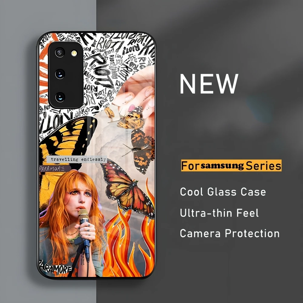 

Крутой оранжевый телефонный чехол для Samsung S24 23 A54 S21 S22 Ultra A 42 32 52 51 Note 23 S10 E Plus S20 FE Pro A12 стеклянный чехол