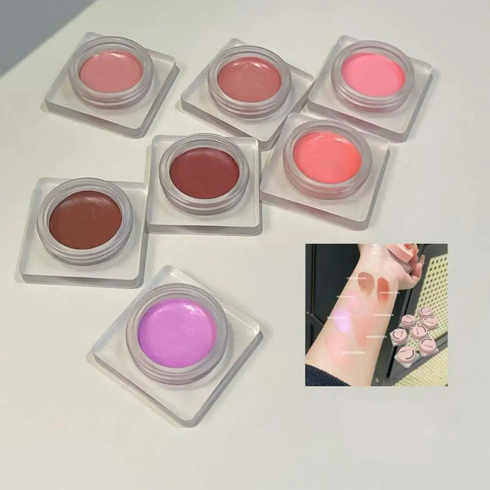 أحادية اللون أحمر الخدود ماتي لون الخد الطبيعي اشراق ماكياج الوجه لينة مقاوم للماء الكنتوري بودرة الوجه ماكياج أحمر الخدود X5E1 #5