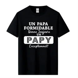 Tee French Greatest Papa T Shirt Summer Men manica corta Cotton Fathers Day Dad Gift T-Shirt Man Tshirt