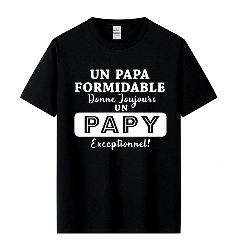 Tee French Greatest Papa T Shirt Summer Men Short Sleeve Cotton Fathers Day Dad Gift T-shirt Man Tshirt