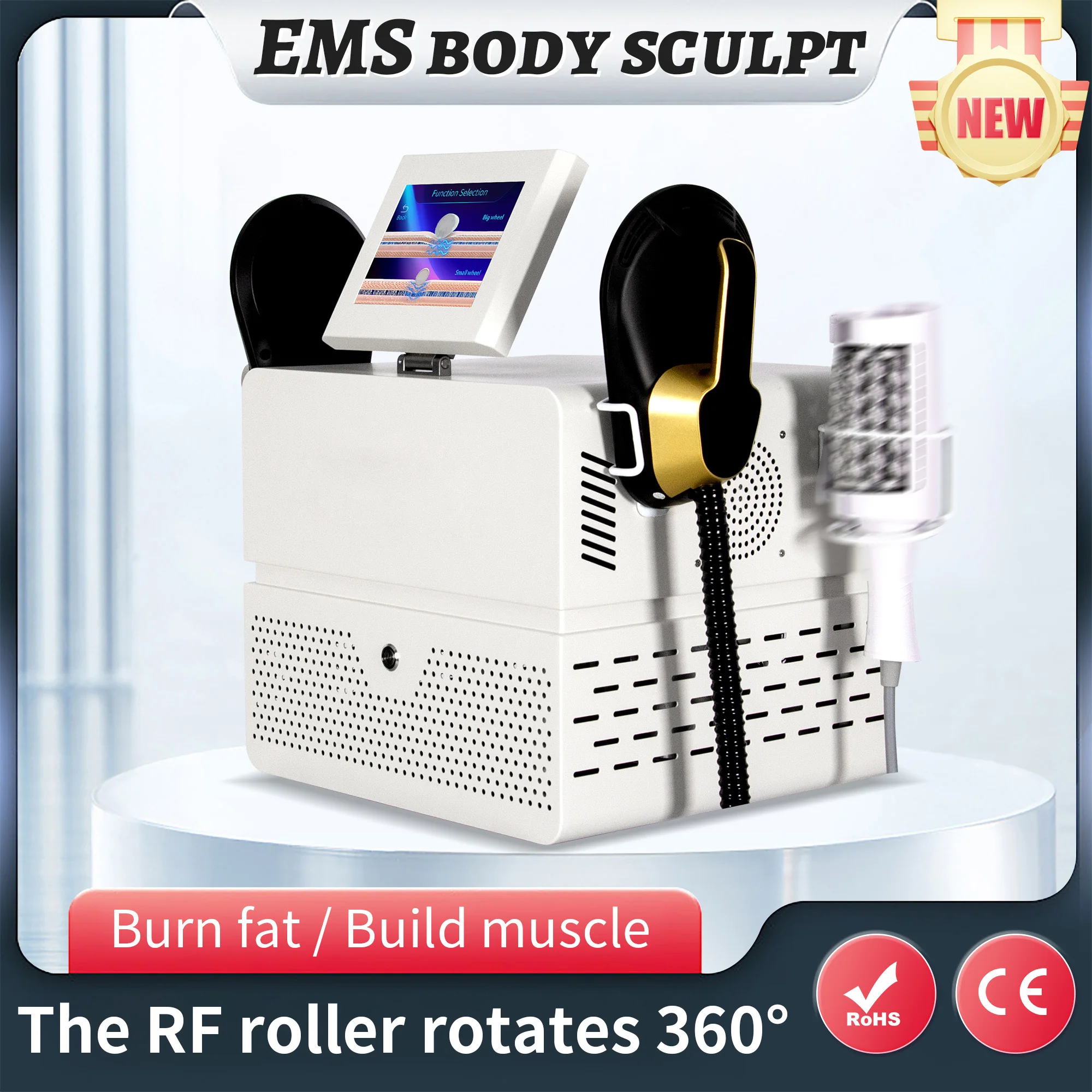 Newest 9D Inner Ball Roller Massager Full Body Back Neck Leg Arm Fat Vibrator Massage Roller Body Fat Removal Machine
