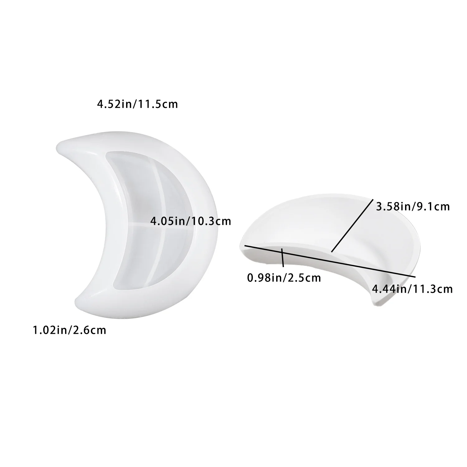 DIY epoxy resin mold creative mirror moon platter dish fruit plate storage tray silicone mold