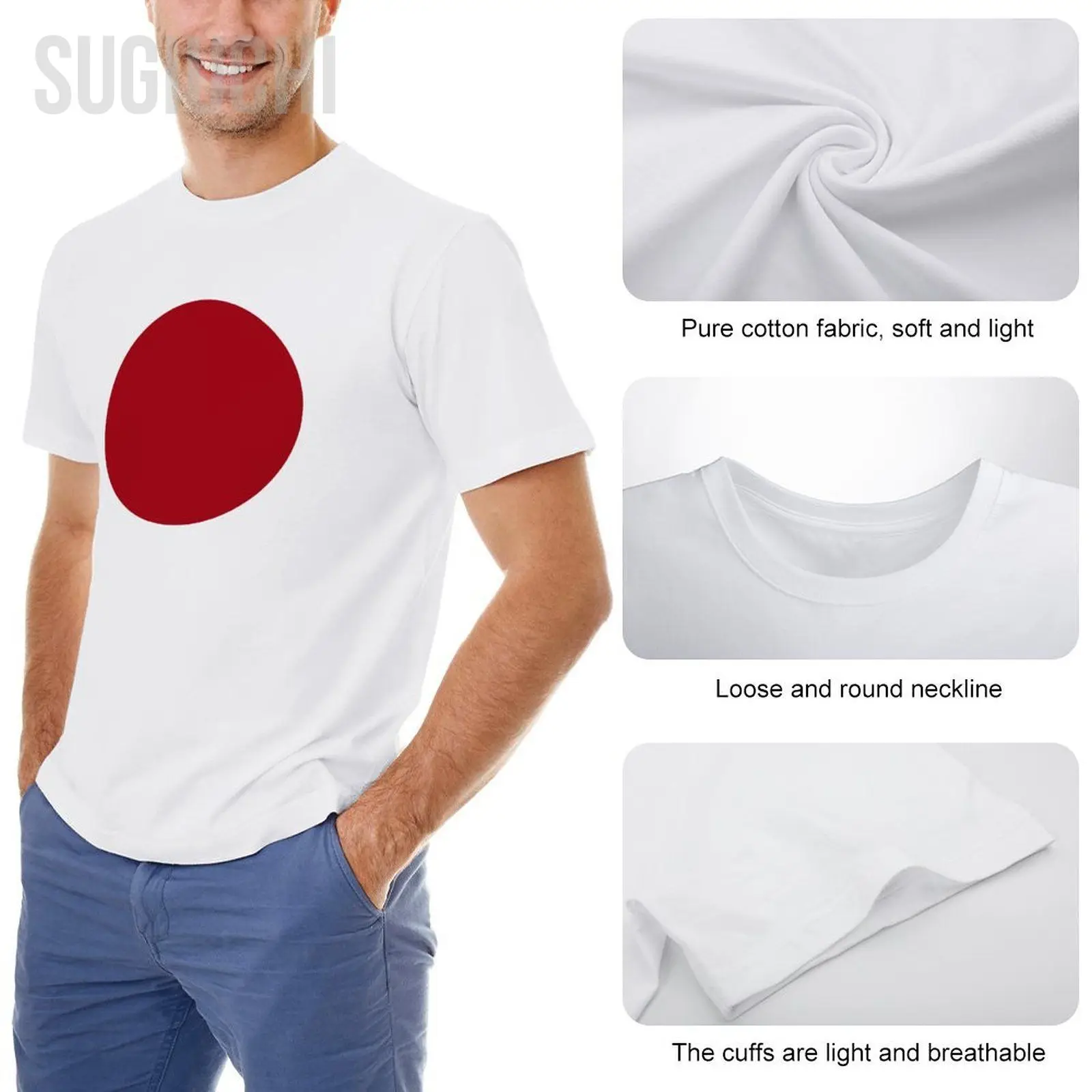 Men Japan Flag Rising Sun Tshirt Tees O-neck T Shirts Women Boys 100% Cotton Short T-Shirt Unisex All Seasons