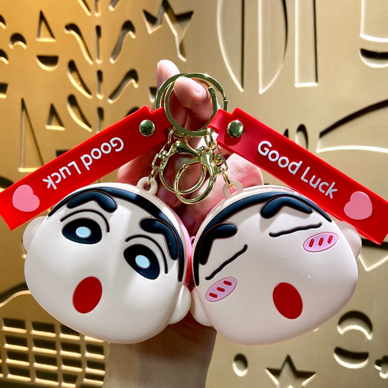 Crayon Shin Chan Anime Coin Purse Storage Bag Keychain Backpack Pendant Cute Boys And Girls Holiday Gift Pendant Keychain