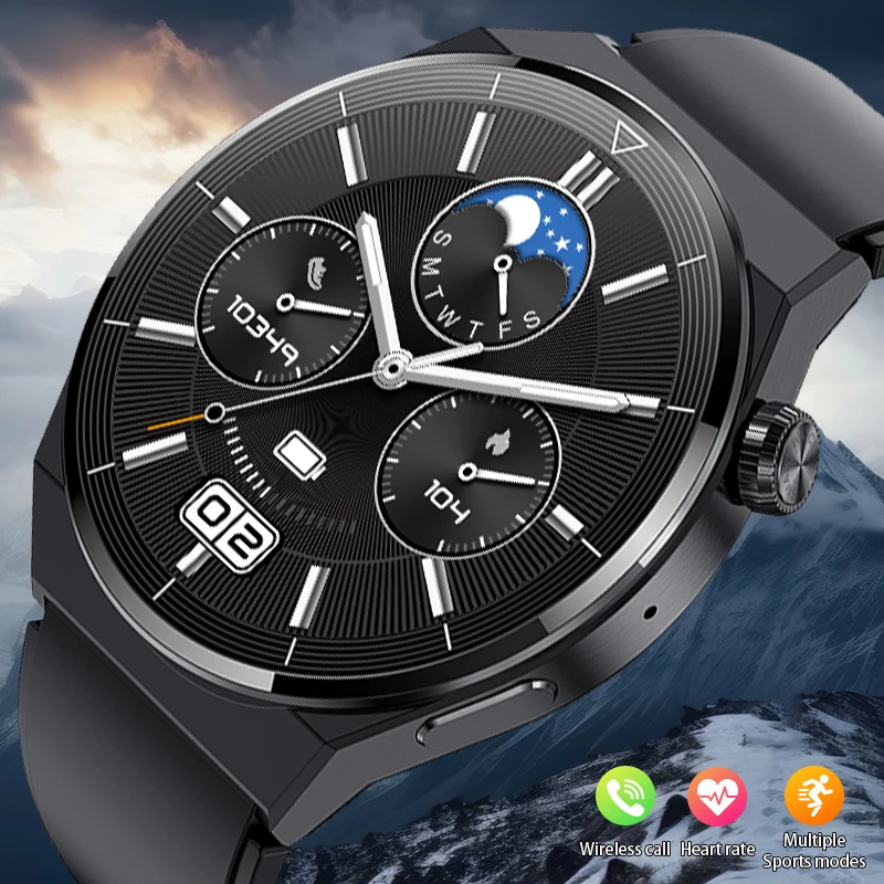 

LIGE 2025 Smart Watch Men 390*390 AMOLED HD Screen Heart Rate Bluetooth Call NFC Sports Fitness Voice Waterproof Smartwatch New