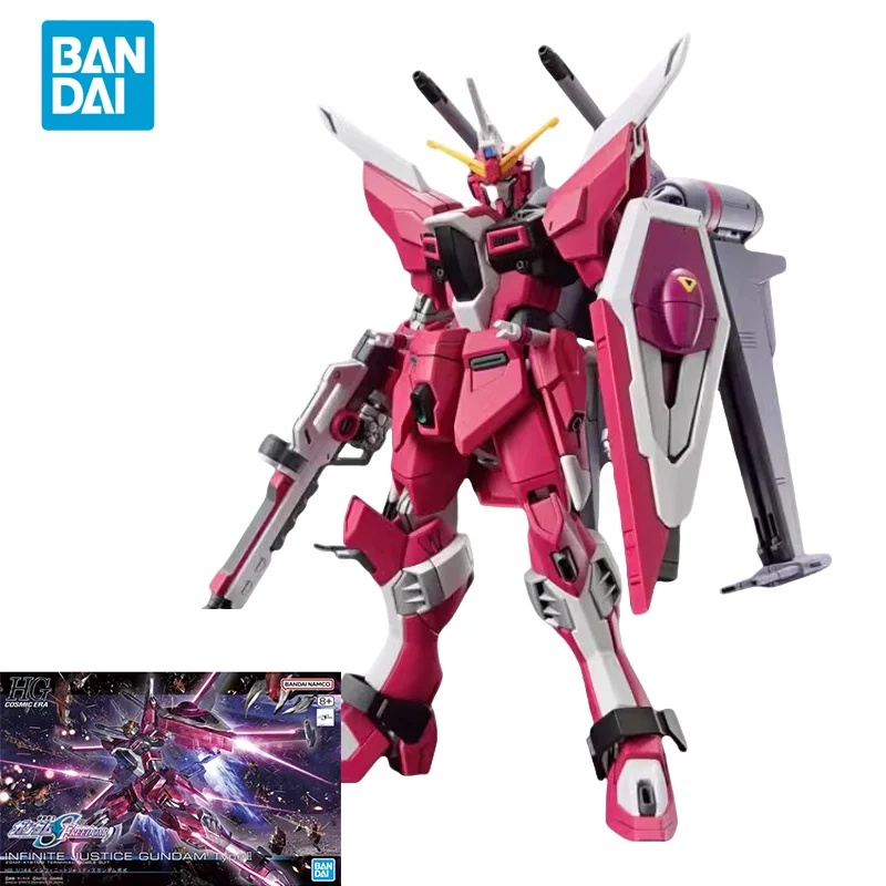 

Bandai Original GUNDAM Anime Model HG 1/144 INFINITE JUSTICE GUNDAM TYPE Action Figure Collectible Model Toys Gifts for Children