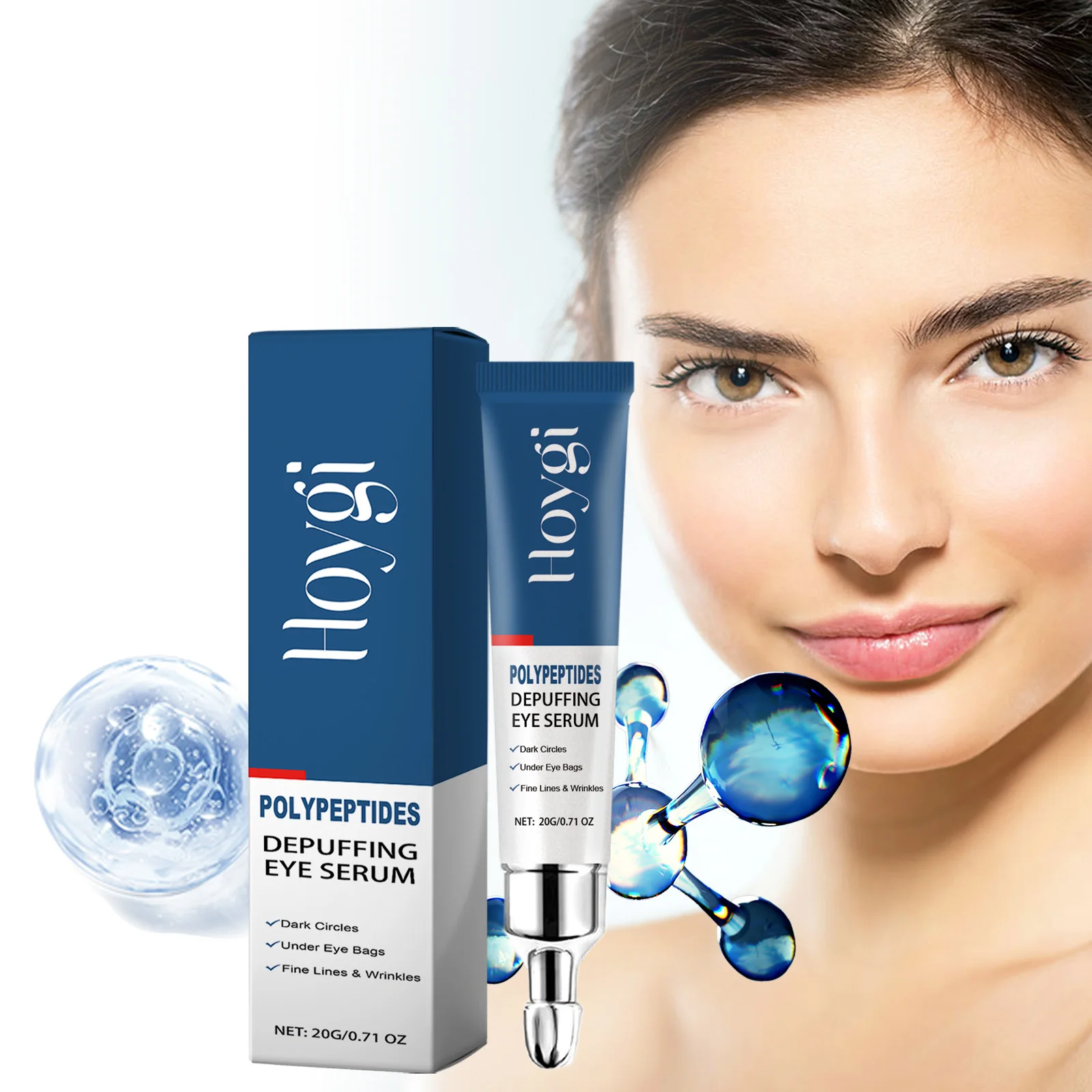 

Hoygi Depuffing Eye Serum, Fade Out Black Rim Of The Eye Moist Gentle Firming Eye Week Skin Увлажняющий крем для глаз