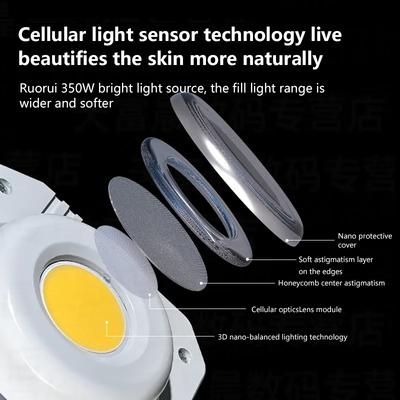 Rawray 350X 300W LED continuo Studio Video Light 2800K-6500K luminosità per Live Streaming ritratto prodotto fotografia