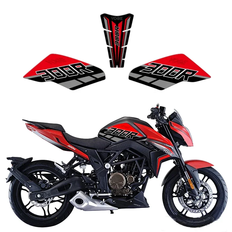 1 Set For Loncin Voge 300R 300RR Motorcycle Protector Anti slip Tank Pad tank Side Traction Sticker