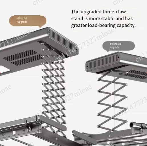 Household balcony intelligent remote control drying hanger nine vertical horizontal bars drying