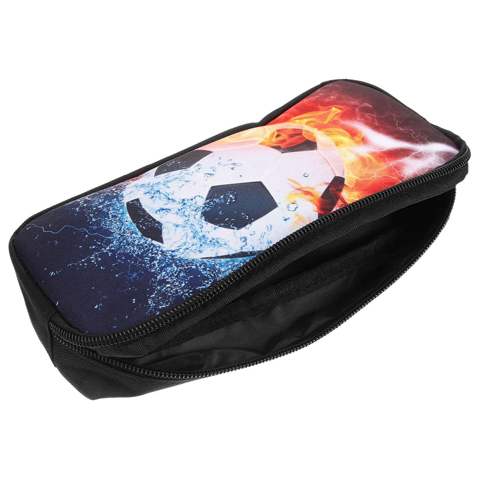 Football Pencil Case Zipper Storage Bag Cases Portable Stationary Items for Students Adorable Stationery Pouch