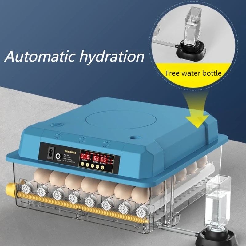 Fully Automatic Incubator Chicken Ducks Goose Pigeon Parrot Egg Incubator Smart Poultry Small Brooder Household Eggs Hatcher