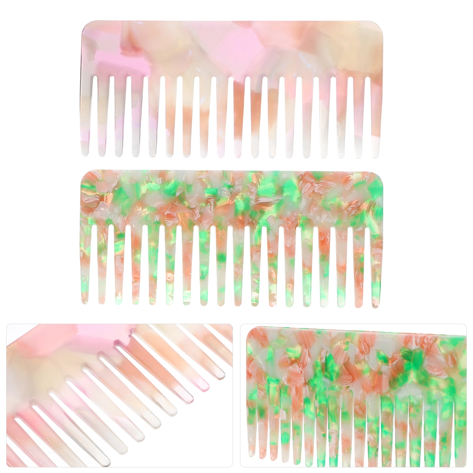 

2 шт. парикмахерская расческа для женщин, широкие инструменты для укладки, зубные расчески, антистатические