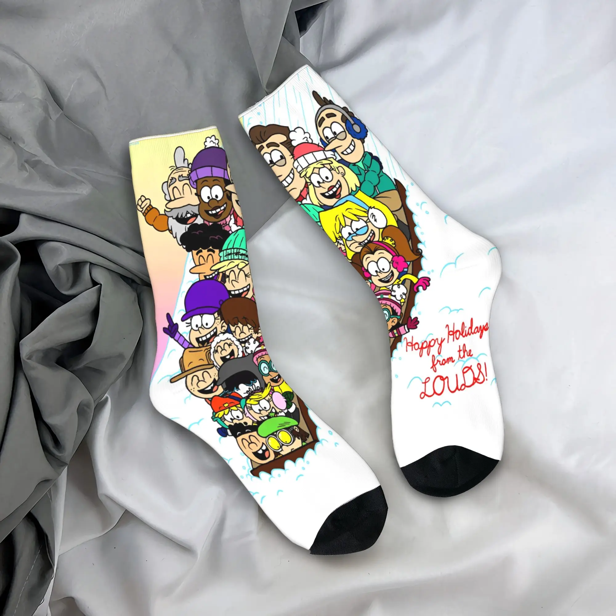 L-بيوت عالية الأسرة الكرتون جوارب Kawaii الجوارب للجنسين الرجال عالية الجودة الجوارب الشتاء سكيت مخصص عدم الانزلاق الجوارب هدية
