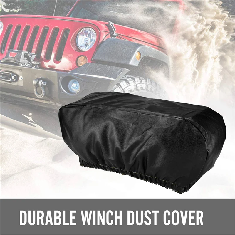 

Sp-5X Winch Cover Heavy Duty Waterproof Winch Protection Cover Dust-Proof Universal Winch Cover For Up To 17500 Lbs