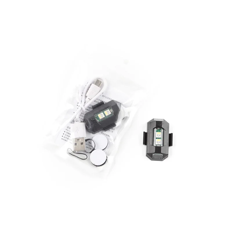 LED Strobe Warning Light Motorcycle Mini Safety Anti Collision Turn Signal Indicator 7 Color Drone Flash Lamp for Scooter Car