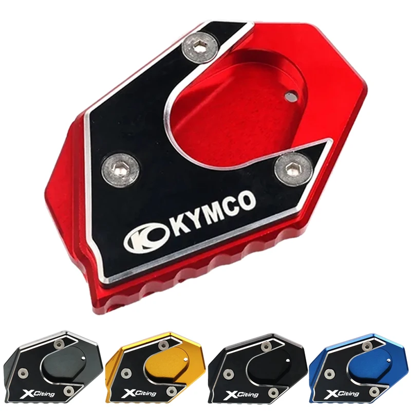 For KYMCO Xciting 250 300 350 400 400i 250i 300i 350i CNC Kickstand Foot Side Stand Extension Pad Support Plate Enlarge Stand