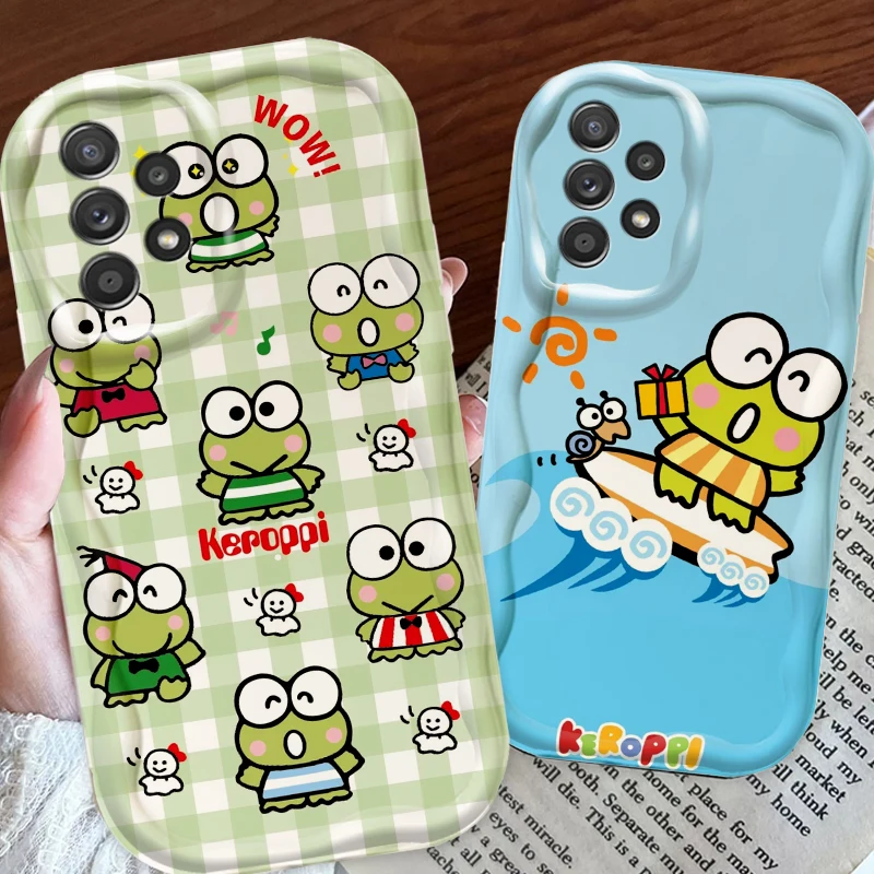 

Big Eyed Frog Cute For Samsung A55 A54 A53 A52 A35 A34 A33 A32 A25 A24 A23 A22 A21S A15 A13 A14 5G Wave Oil TPU Phone Case