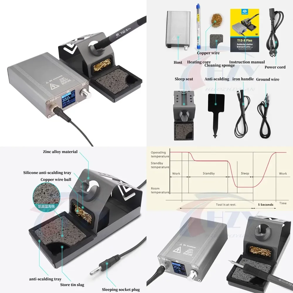 

Hot saleOSS T12-X Plus 72W Digital Soldering Station for Smartphone PCB Motherboard Repair