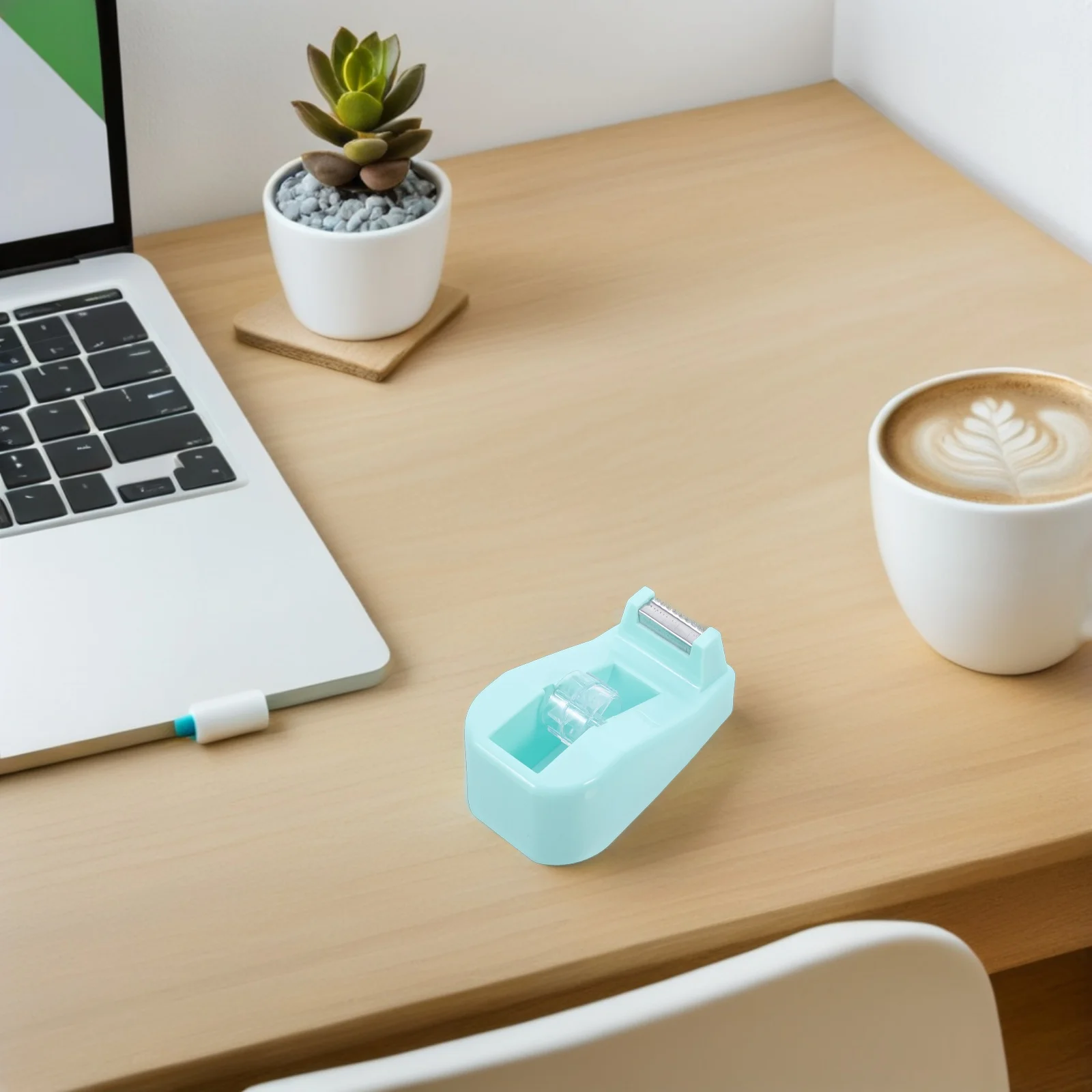 

Small Tape Plastic Tape Holder Desktop Cutter For Office Home Portable Practical Holder Kawaii Desk Accessories