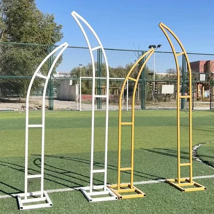 

Hot Sale Horn Type Metal Wedding Frame Arch Flower Stand Backdrop Arch Set For Wedding Event