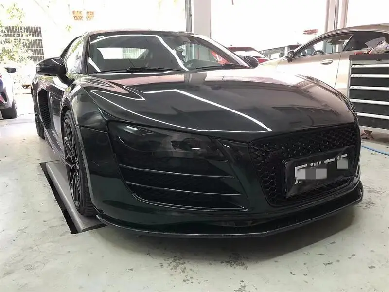 2008-2015 شفة أمامية من ألياف الكربون أودي R8 القديمة ماكستاو #6