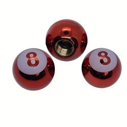 4 pcs Number 8 Dice Wheel Stem Air Valve Dust Cap Covers , Motorcycles, and Bikes - Protects Tires from Dust and Debris