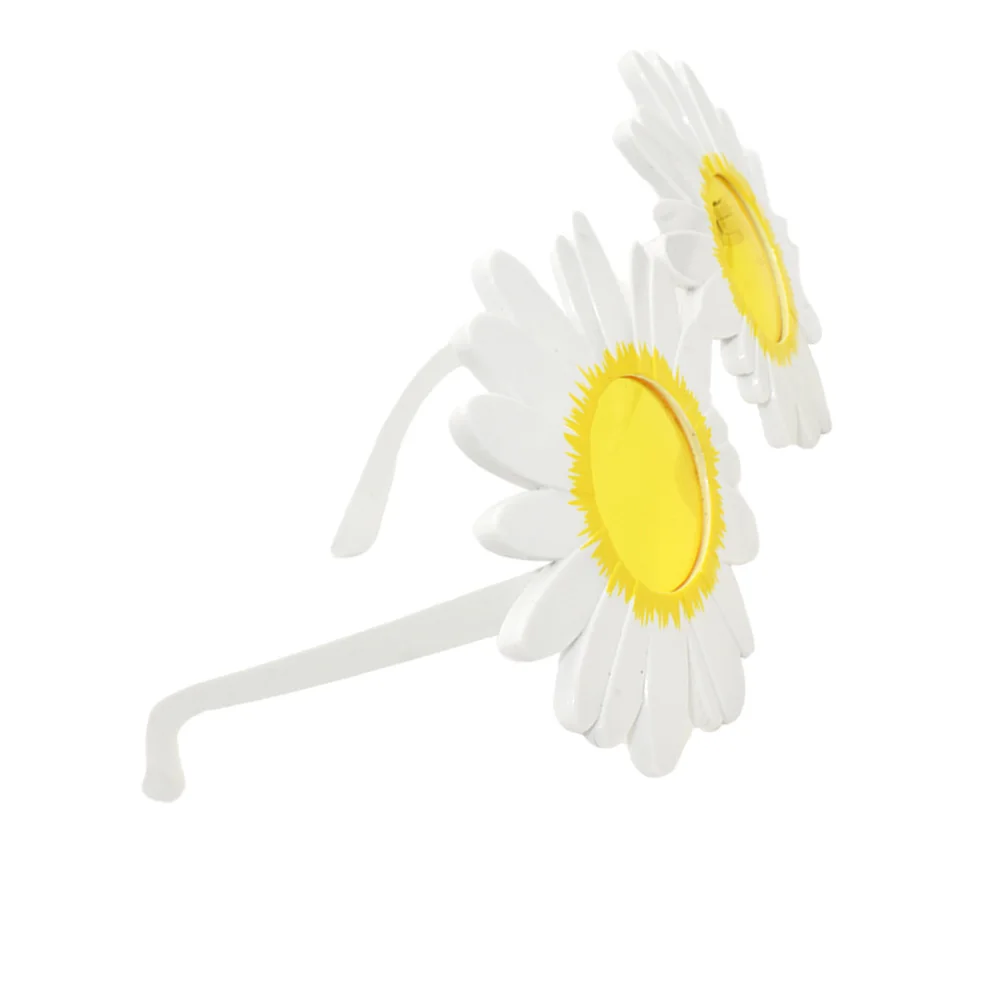 

Funny White Daisy Flower Costume Glasses Women Wedding Photo Booth Props Accessories Night Events Party Supplies Decoration