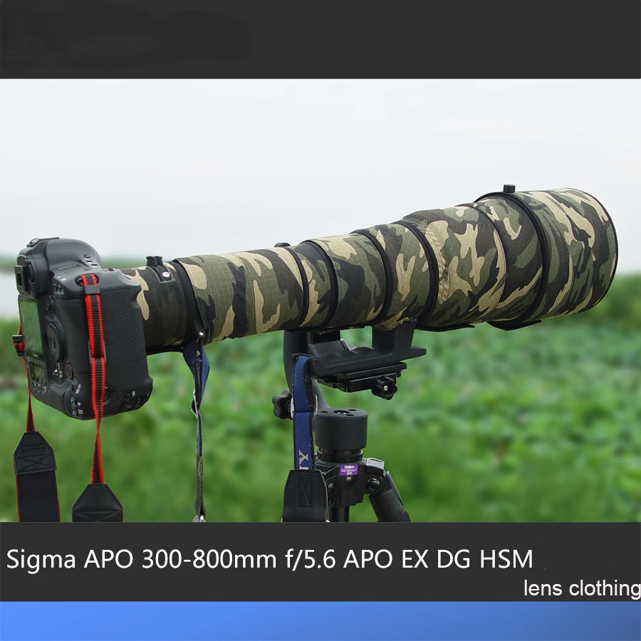 For Sigma APO 300-800mm f/5.6 EX DG HSM Lens Protective Sleeve DSLR Bag Camera Case RO Lens Camouflage Coat Rain Cover