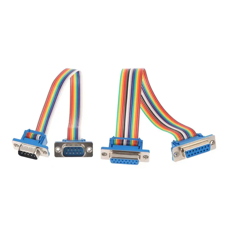Hot DB9 DB15 DB25 Male Female D SUB Connector Adapter RS232 COM Serial Port Extension Cable Signal Transfer Practical Supply