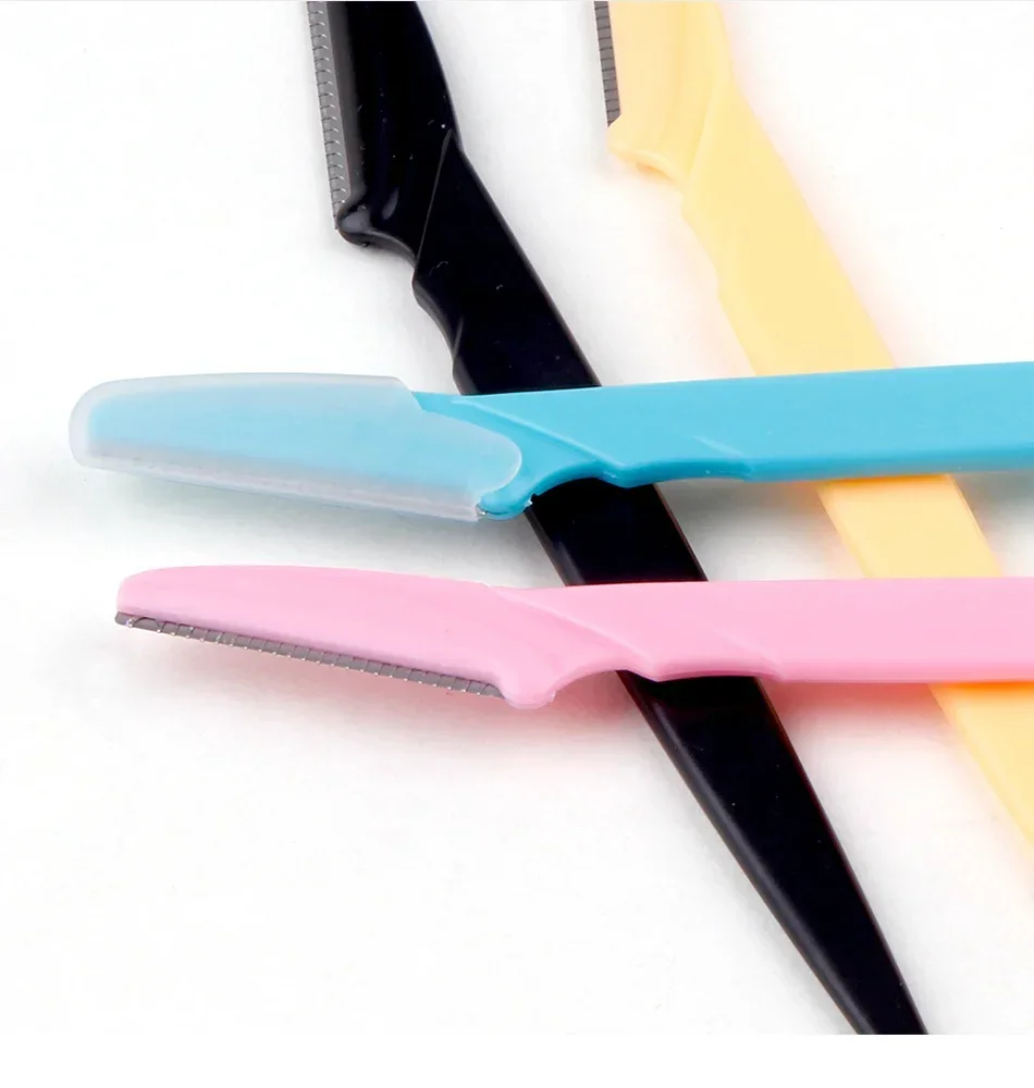 3/10Pcs Augenbraue Epilation Haar Entfernung Schneider Sicherheit Messer Make-Up Schaber Augenbraue Trimmer Klinge Frauen Gesicht Rasierer Tragbare – Detail 11