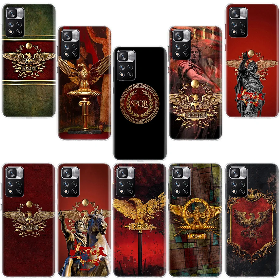 Funda de teléfono SPQR Roman Imperial Legionv para Redmi Note 13 12 Pro Plus 14 15 Pro 5G 11 11T 11E 11S 10 Pro 10S 9 9S Cover Cell Clea